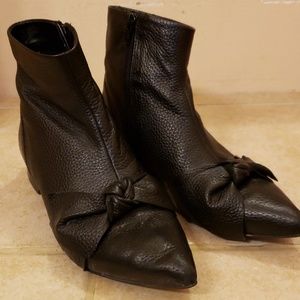 ASOS Leather Bow Boots